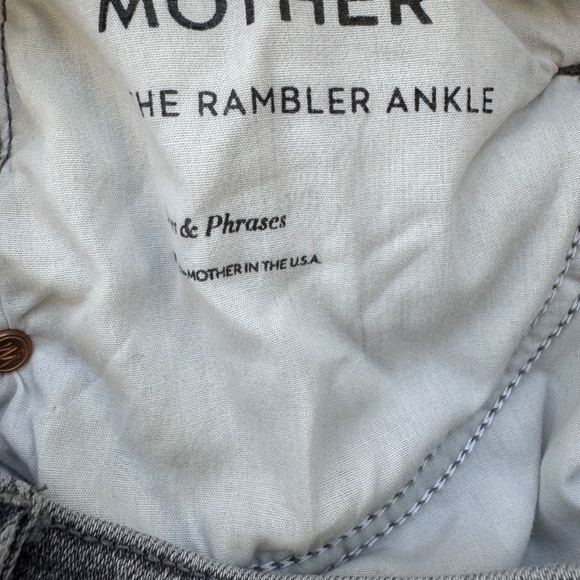 Mother Denim The Rambler Ankle Jeans - Bars & Phrases (Grey) - Picture 11 of 12